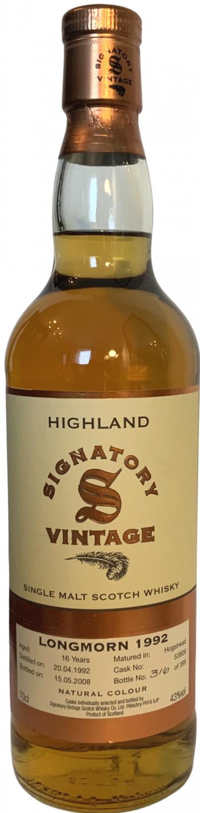 Longmorn 1992 SV Vintage Collection