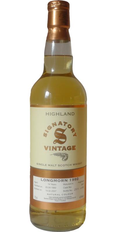 Longmorn 1992 SV Vintage Collection