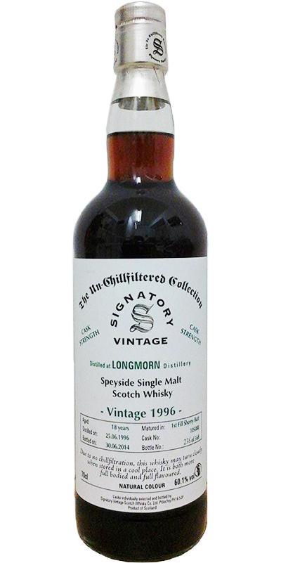 Longmorn 1996 SV The Un-Chillfiltered Collection - Cask Strength