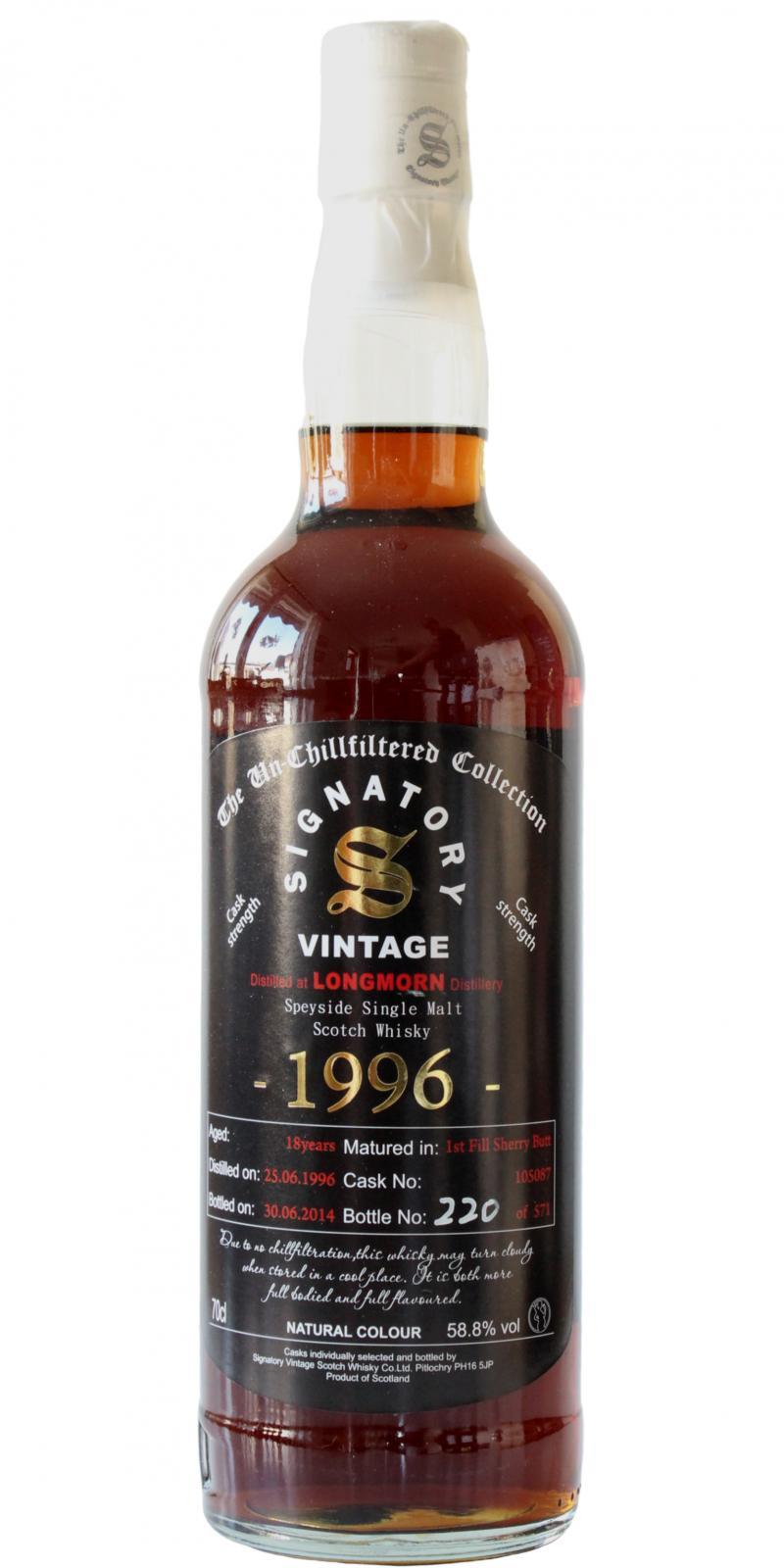 Longmorn 1996 SV The Un-Chillfiltered Collection - Cask Strength
