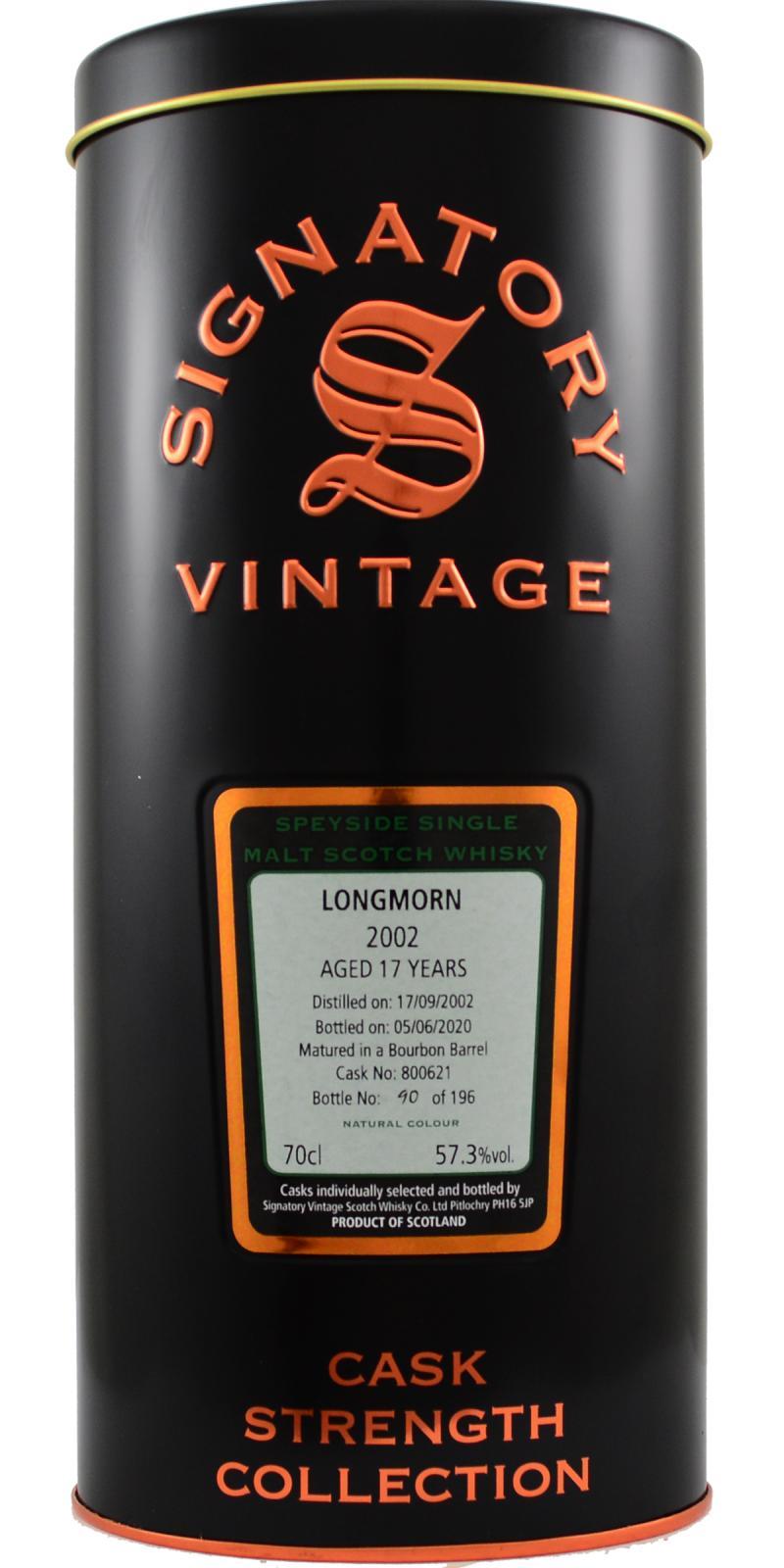 Longmorn 2002 SV Cask Strength Collection