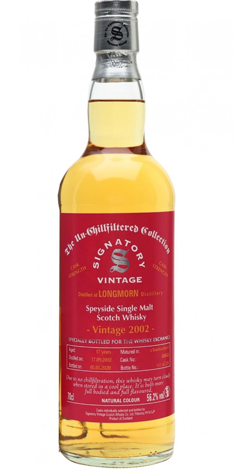 Longmorn 2002 SV The Un-Chillfiltered Collection - Cask Strength