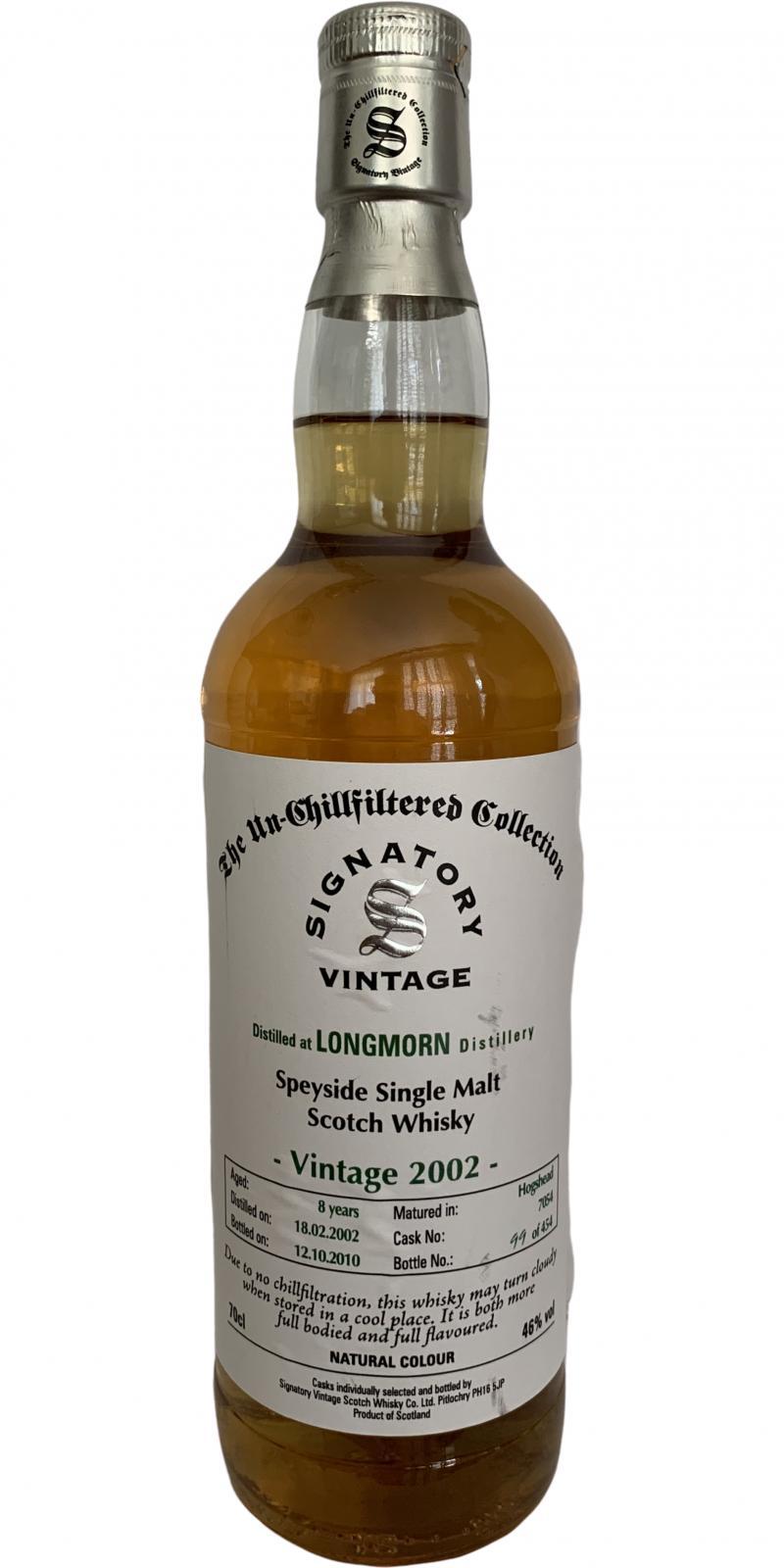 Longmorn 2002 SV The Un-Chillfiltered Collection