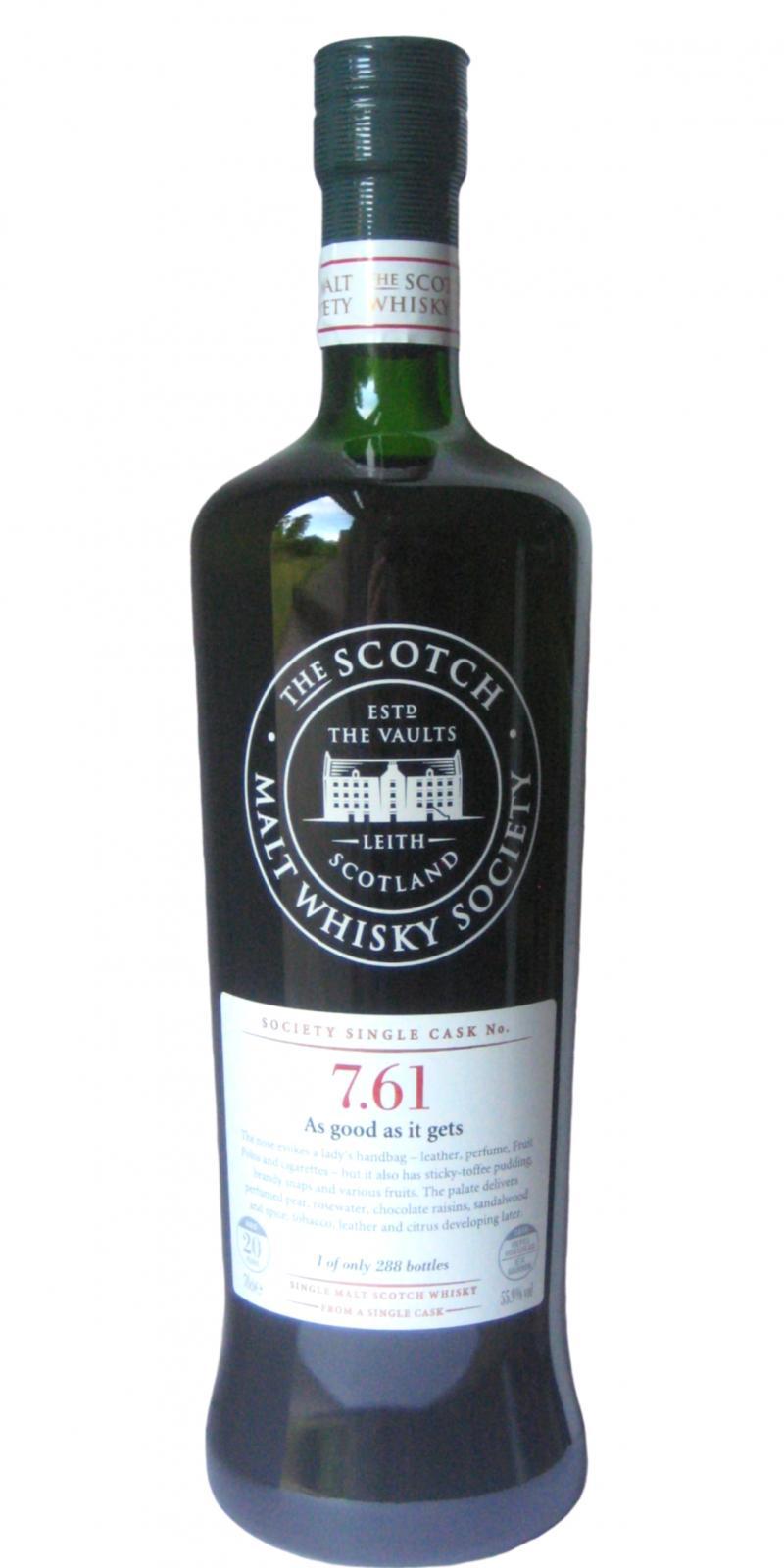 Longmorn 1989 SMWS 7.61 As good as it gets
