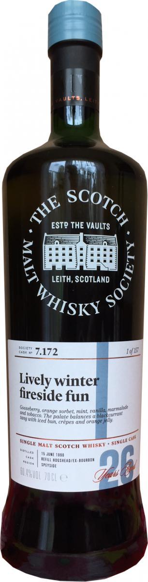 Longmorn 1990 SMWS 7.172 Lively winter fireside fun