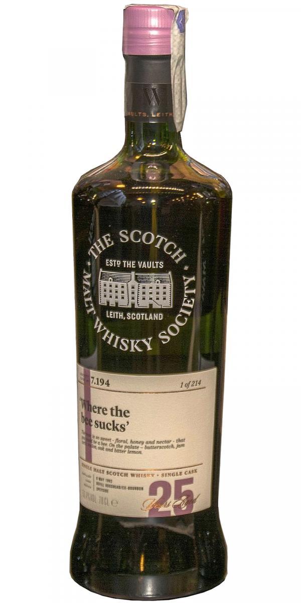 Longmorn 1992 SMWS 7.194 ‘Where the bee sucks'