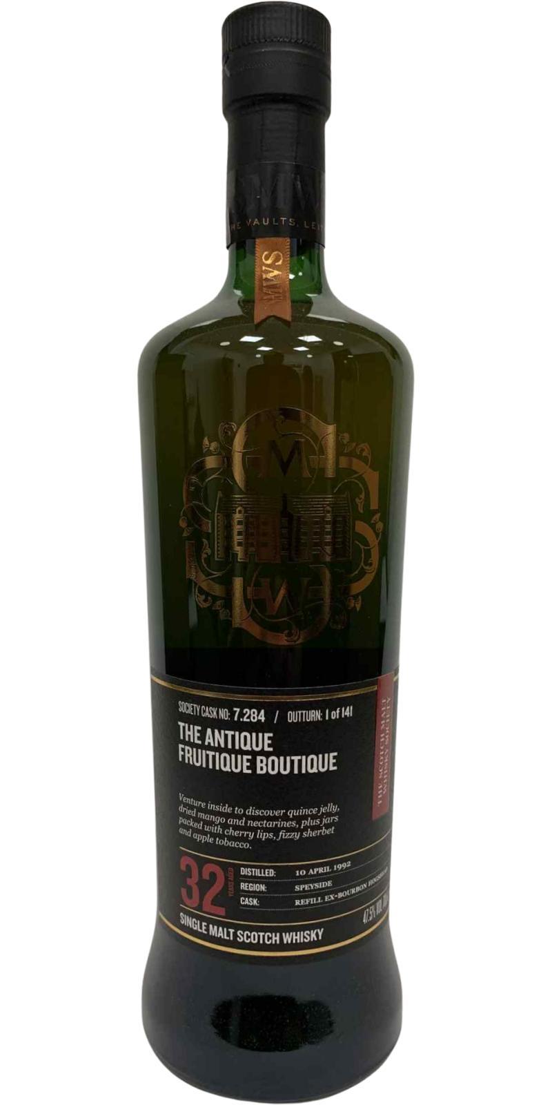 Longmorn 1992 SMWS 7.284 The Antique Fruitique Boutique
