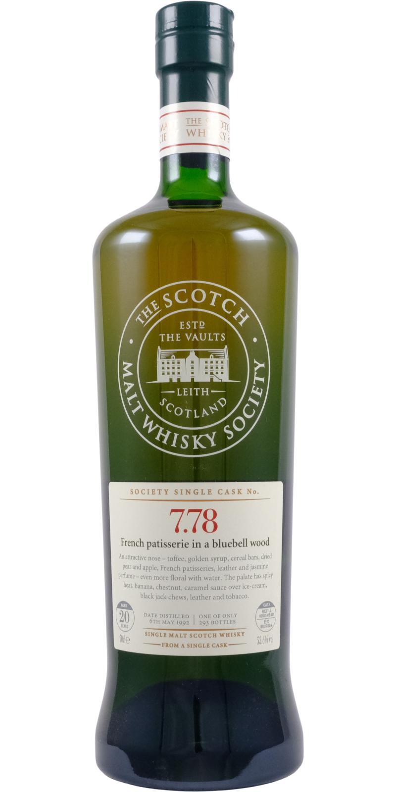 Longmorn 1992 SMWS 7.78 French patisserie in a bluebell wood