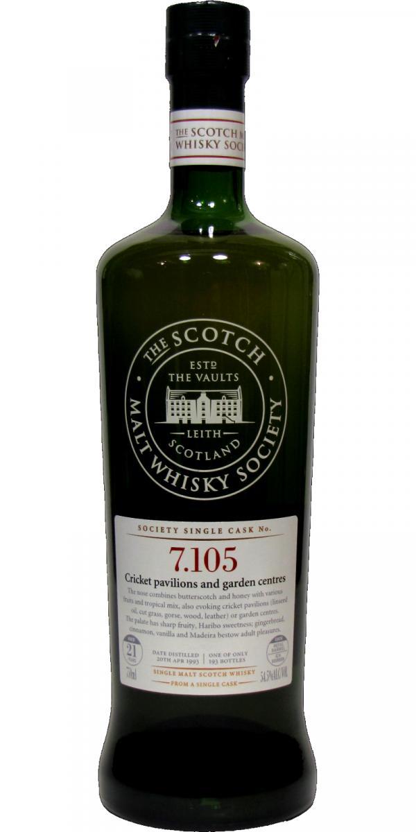 Longmorn 1993 SMWS 7.105 Cricket pavilions and garden centres