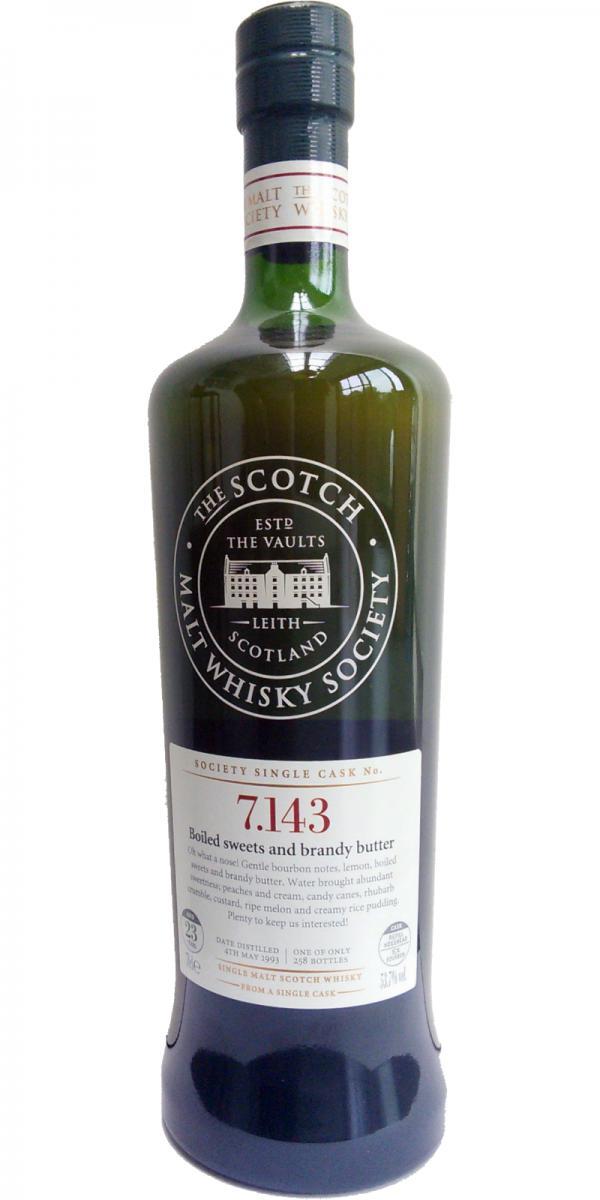 Longmorn 1993 SMWS 7.143 Boiled sweets and brandy butter