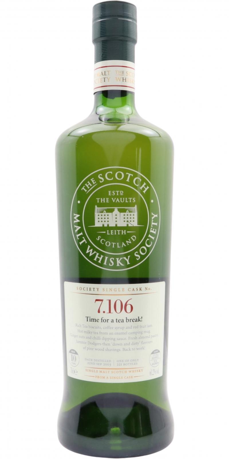 Longmorn 2003 SMWS 7.106 Time for a tea break!