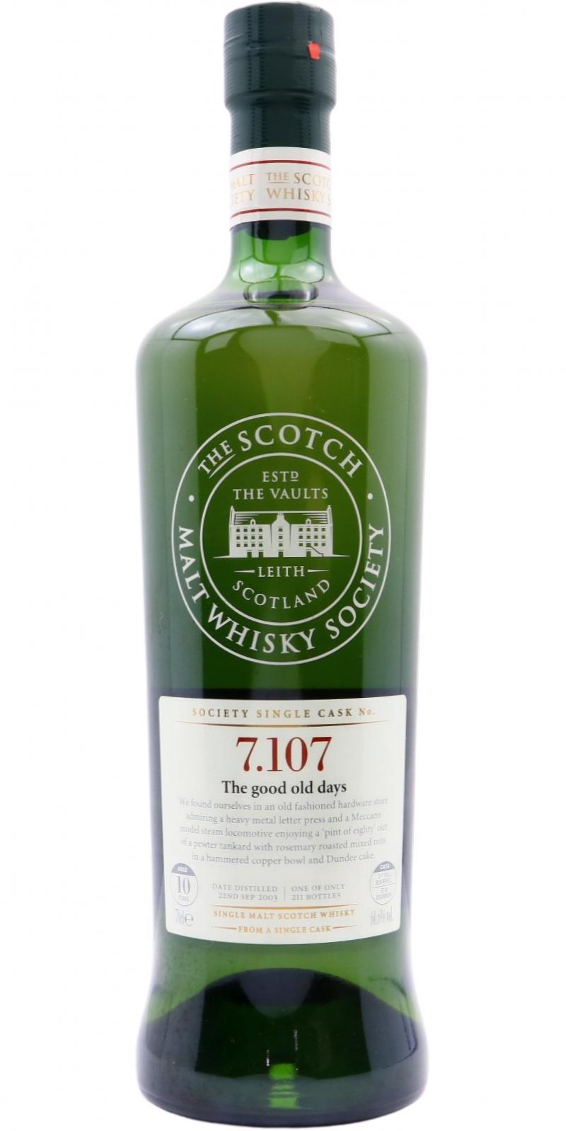 Longmorn 2003 SMWS 7.107 The good old days