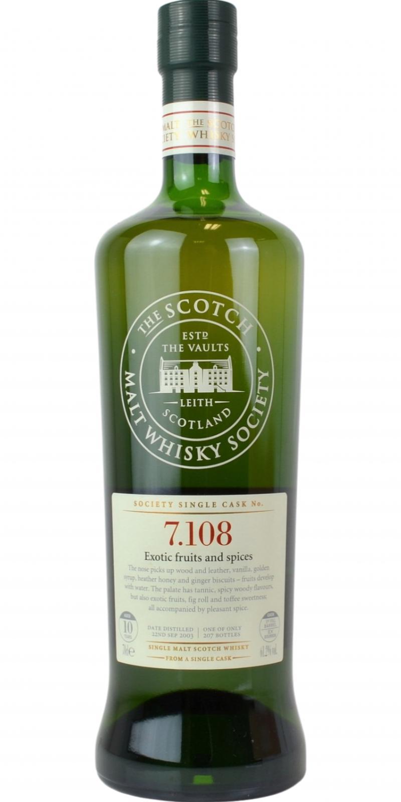 Longmorn 2003 SMWS 7.108 Exotic fruit and spices