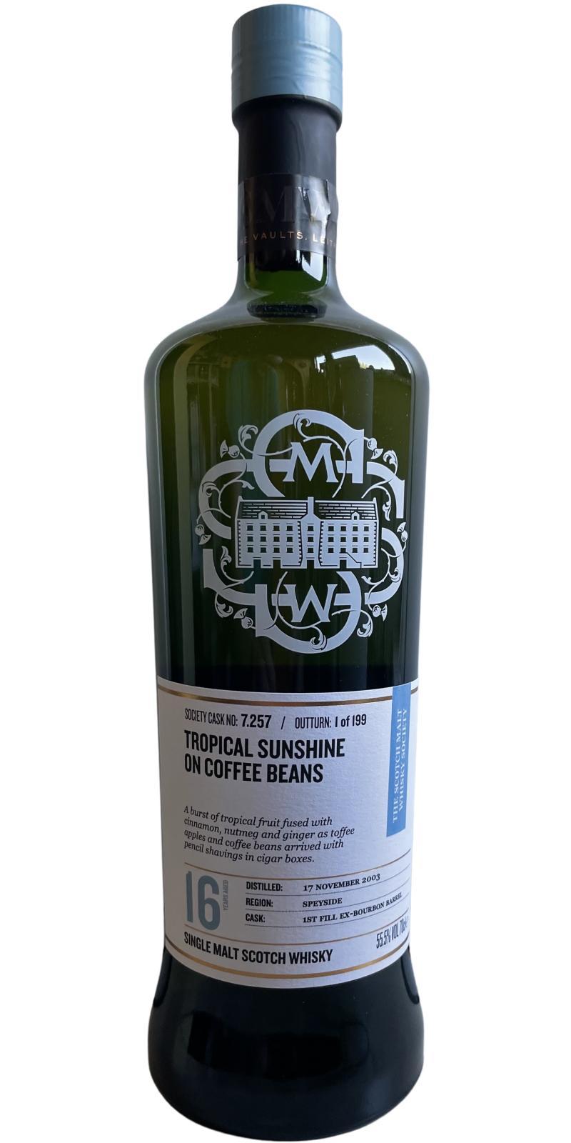 Longmorn 2003 SMWS 7.257 Tropical sunshine on coffee beans
