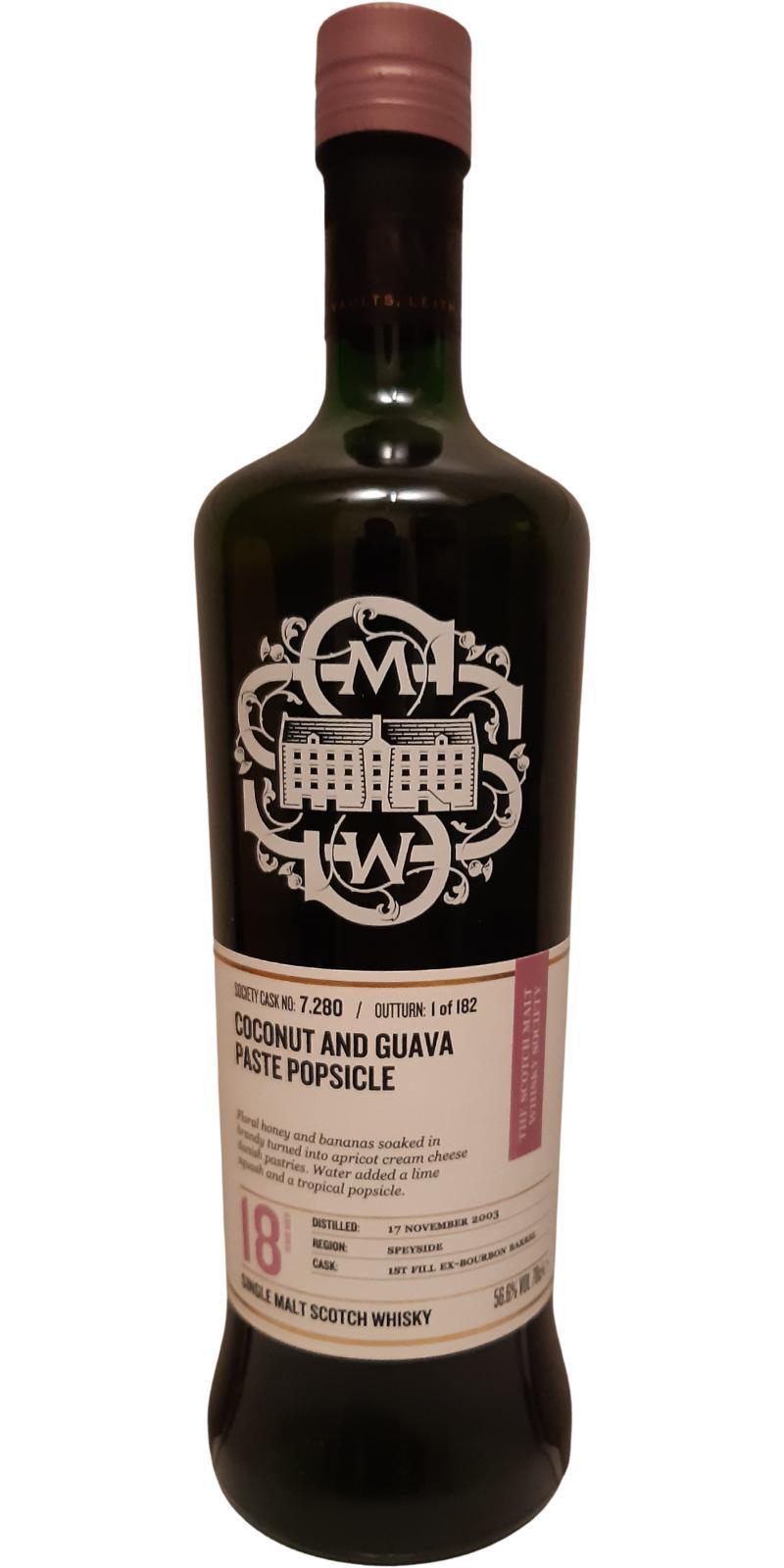 Longmorn 2003 SMWS 7.280 Coconut and guava paste popsicle