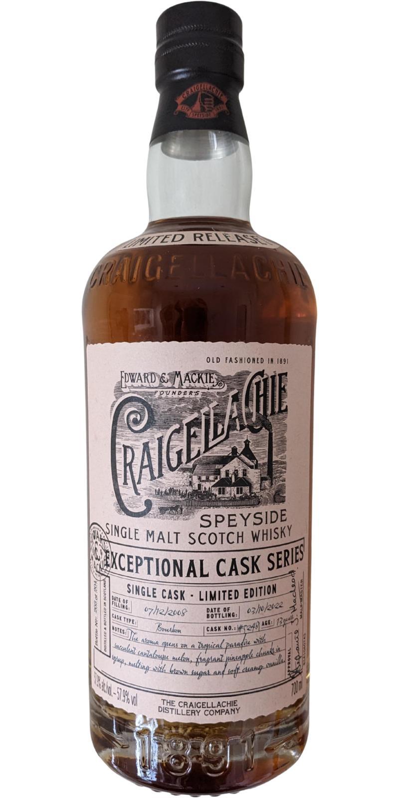 Craigellachie 13-year-old  Exceptional Cask Series