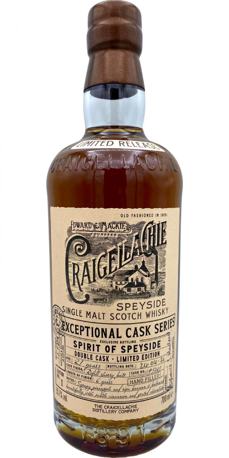 Craigellachie 1999  Spirit Of Speyside 2021