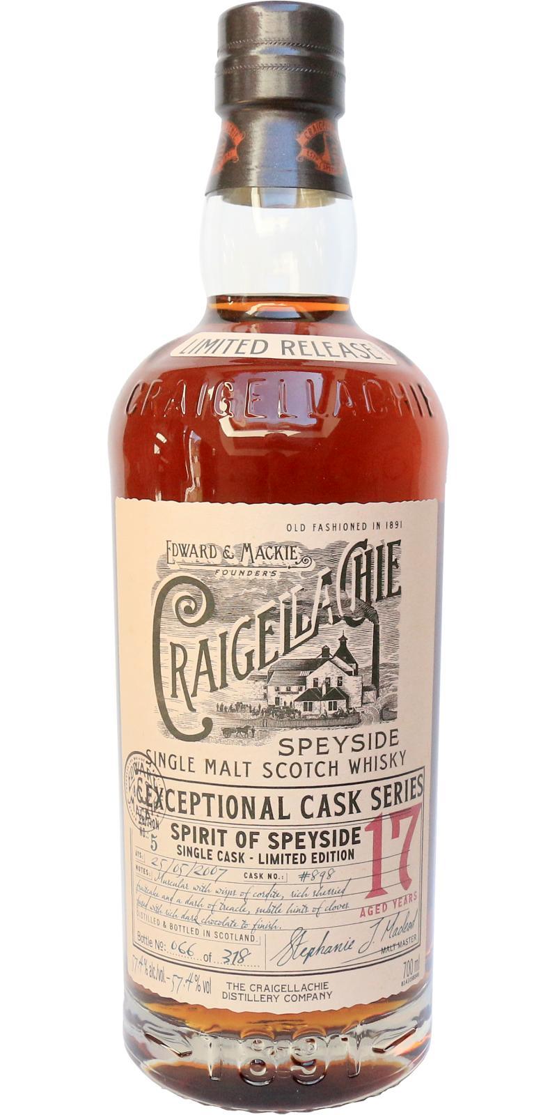 Craigellachie 2007  Exceptional Cask Series