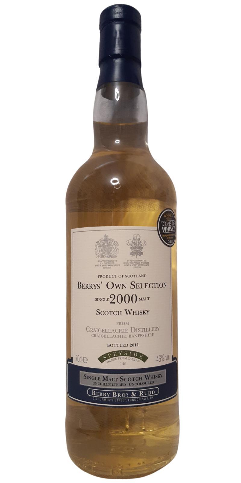 Craigellachie 2000 BR  Berrys' Own Selection