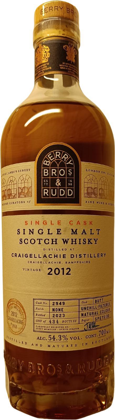 Craigellachie 2012 BR  Single Cask