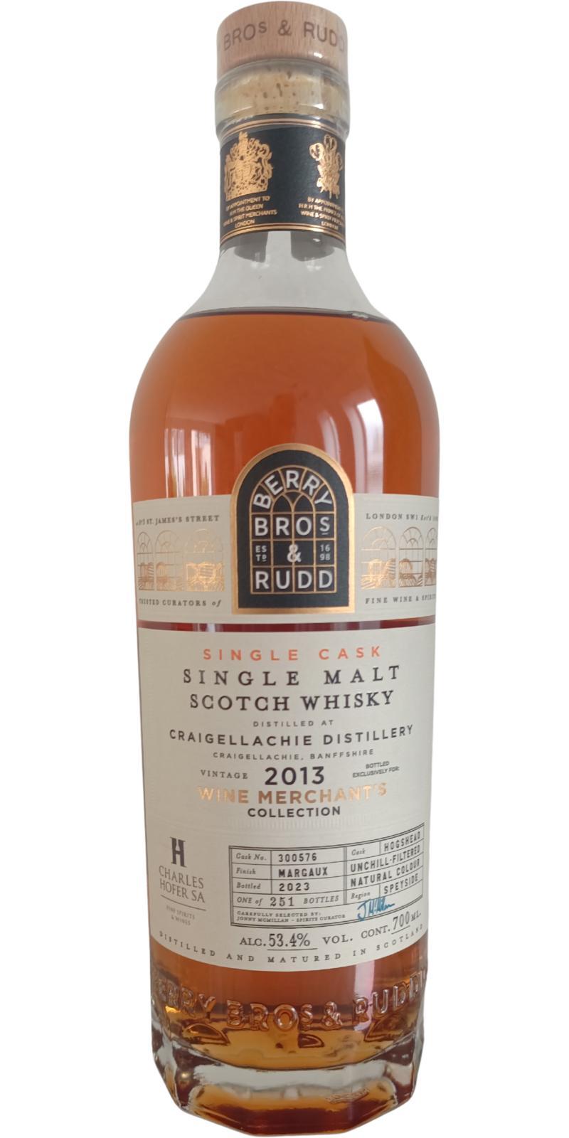 Craigellachie 2013 BR  Wine Merchant's Collection