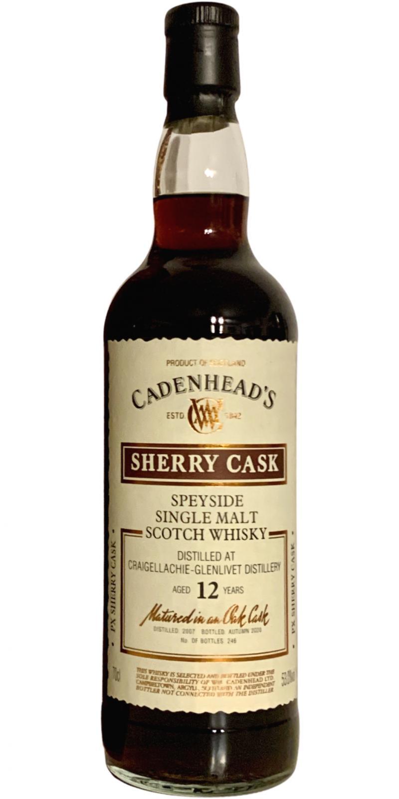 Craigellachie 2007 CA  Wood Range - Sherry Cask