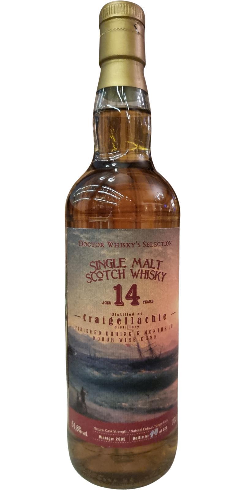 Craigellachie 14-year-old DocW  Doctor Whisky's Selection