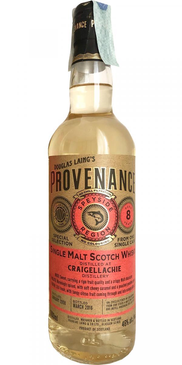 Craigellachie 2008 DL  Provenance