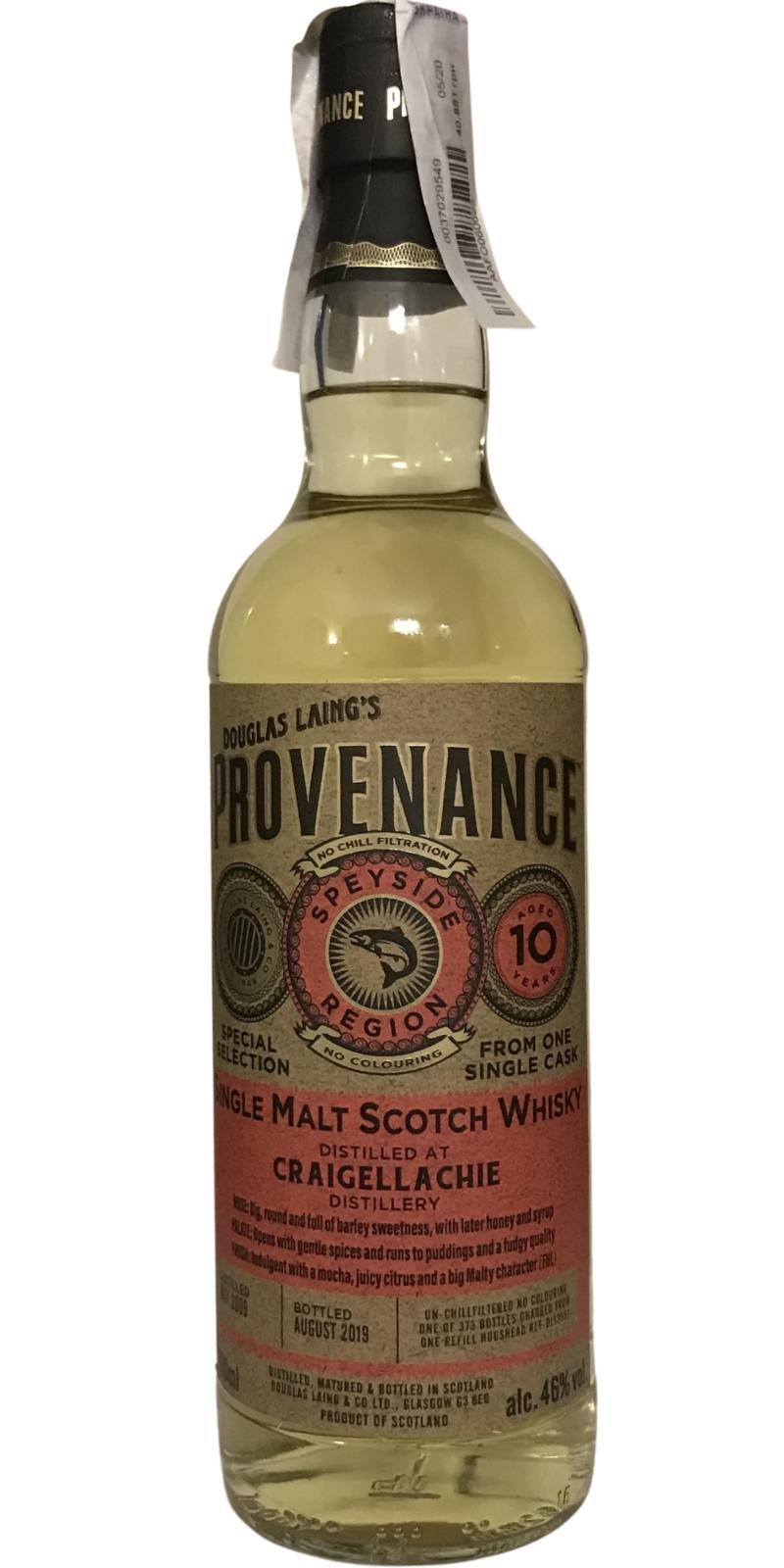 Craigellachie 2008 DL  Provenance