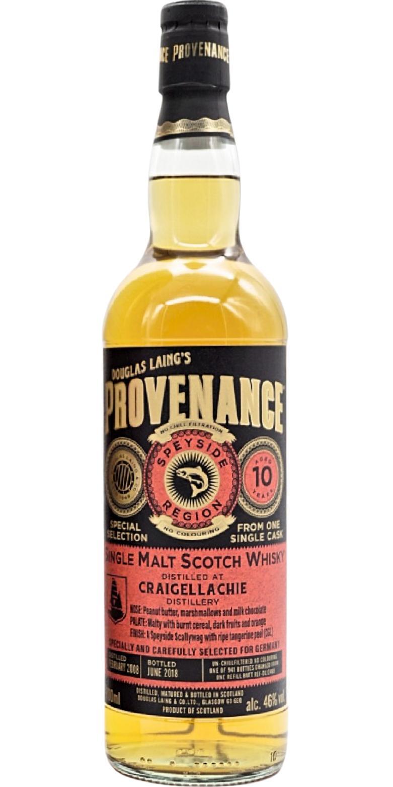 Craigellachie 2008 DL  Provenance