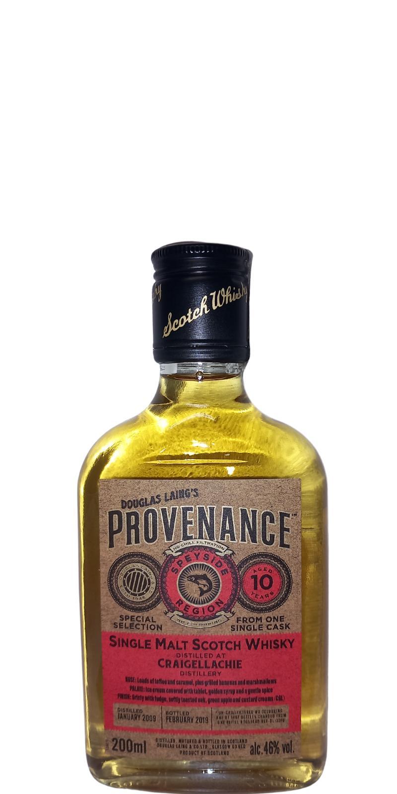 Craigellachie 2009 DL  Provenance
