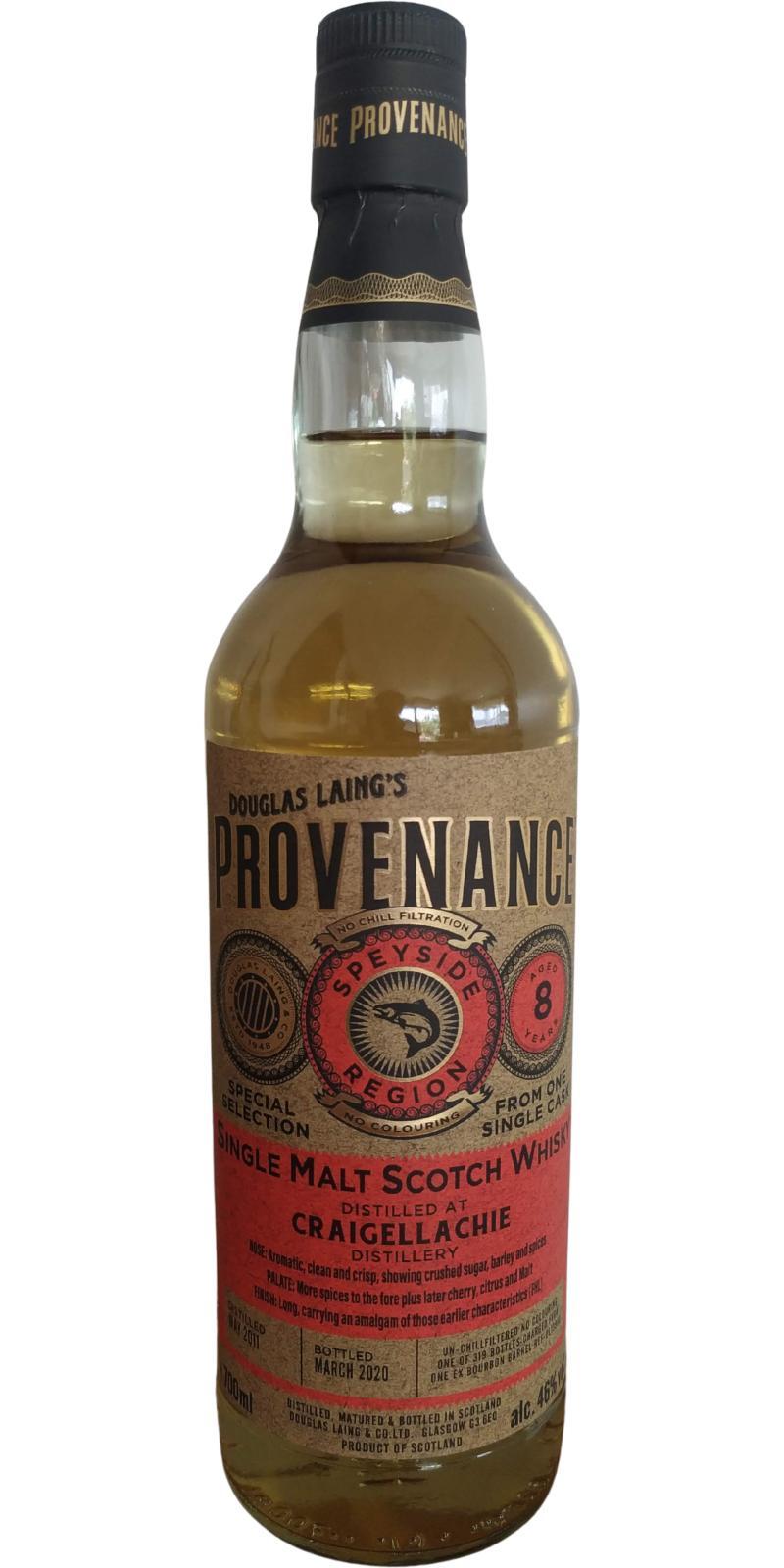 Craigellachie 2011 DL  Provenance