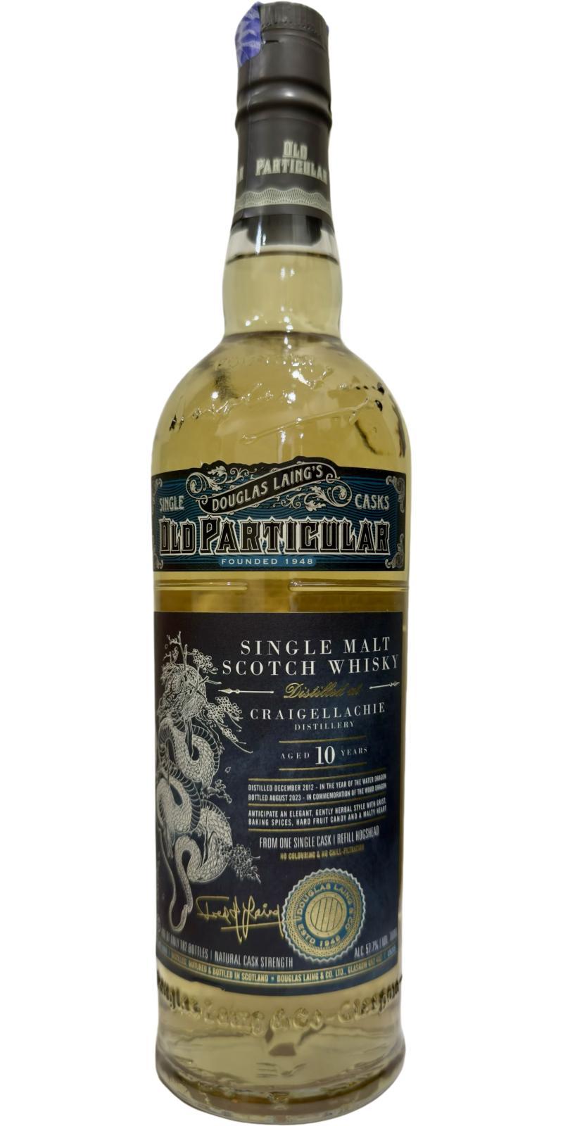 Craigellachie 2012 DL  Old Particular - Year of The Dragon