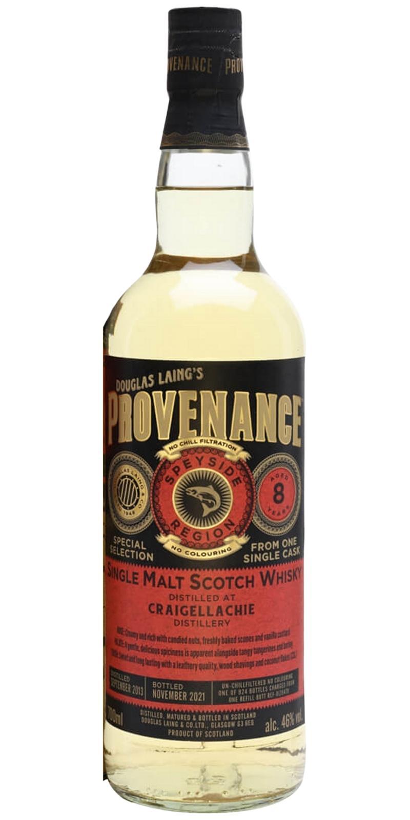 Craigellachie 2013 DL  Provenance