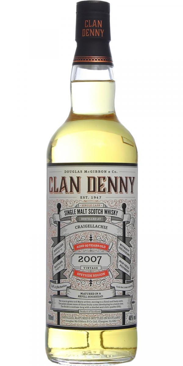 Craigellachie 2007 McG  Clan Denny