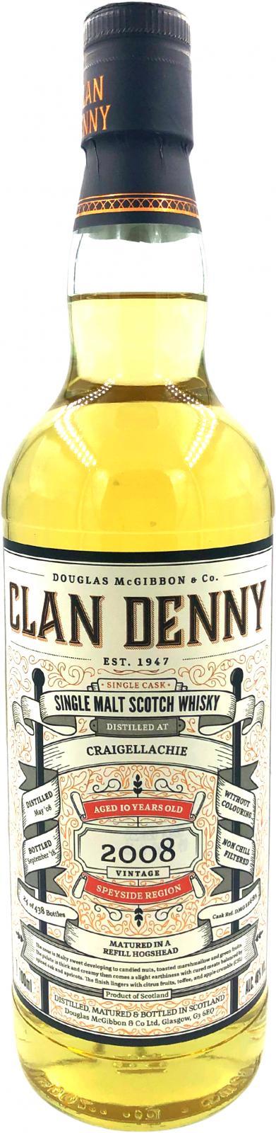 Craigellachie 2008 McG  Clan Denny