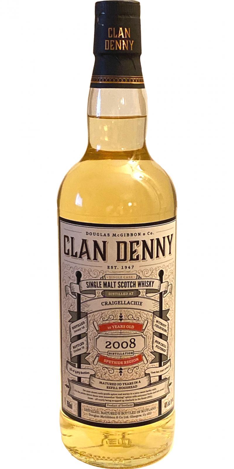 Craigellachie 2008 McG  Clan Denny
