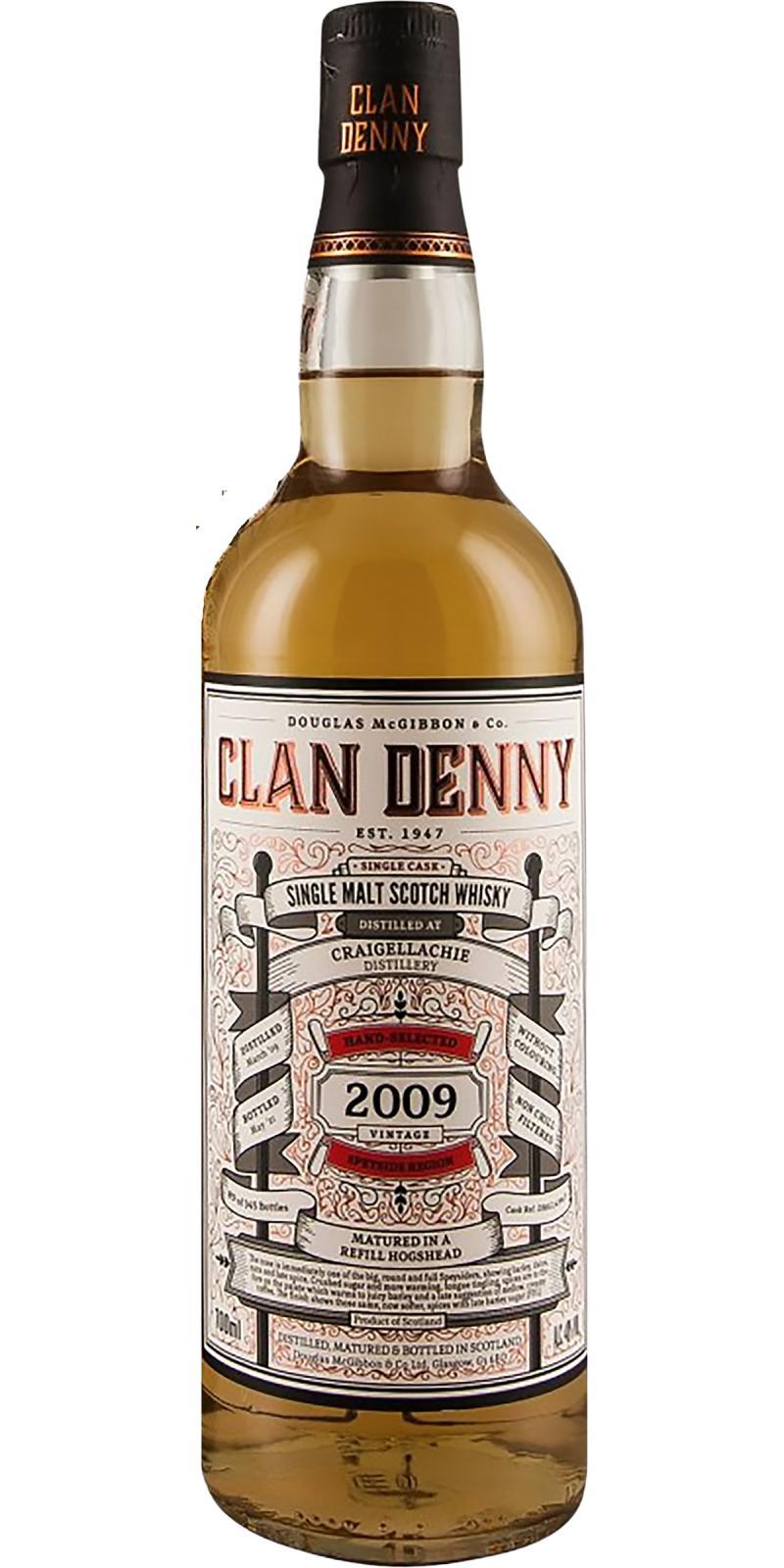 Craigellachie 2009 McG  Clan Denny