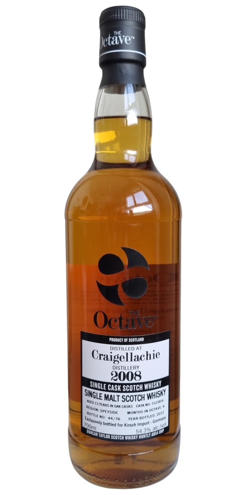 Craigellachie 2008 DT  The Octave