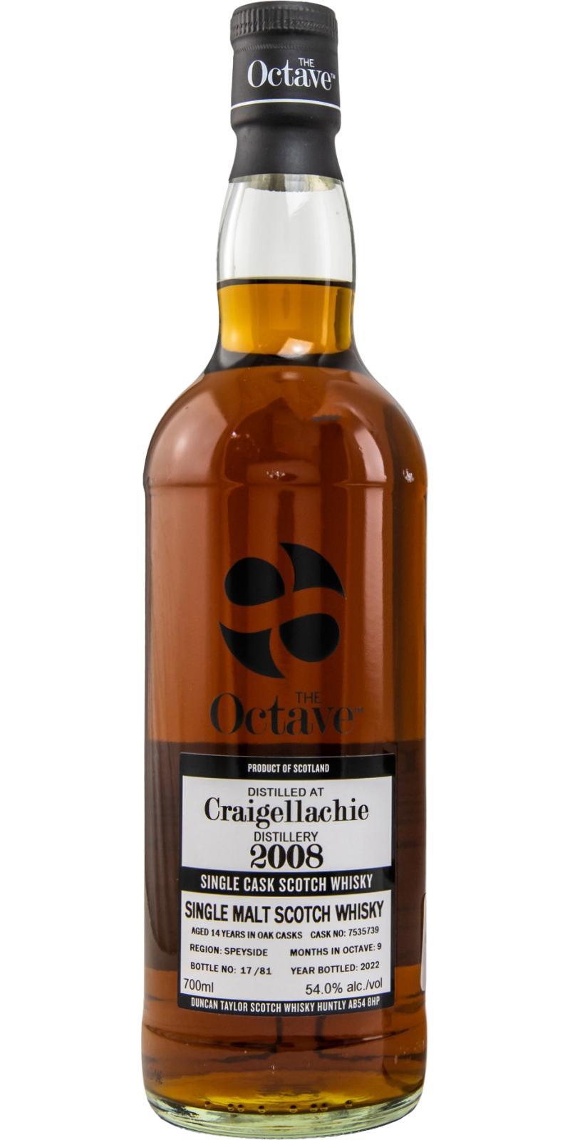 Craigellachie 2008 DT  The Octave