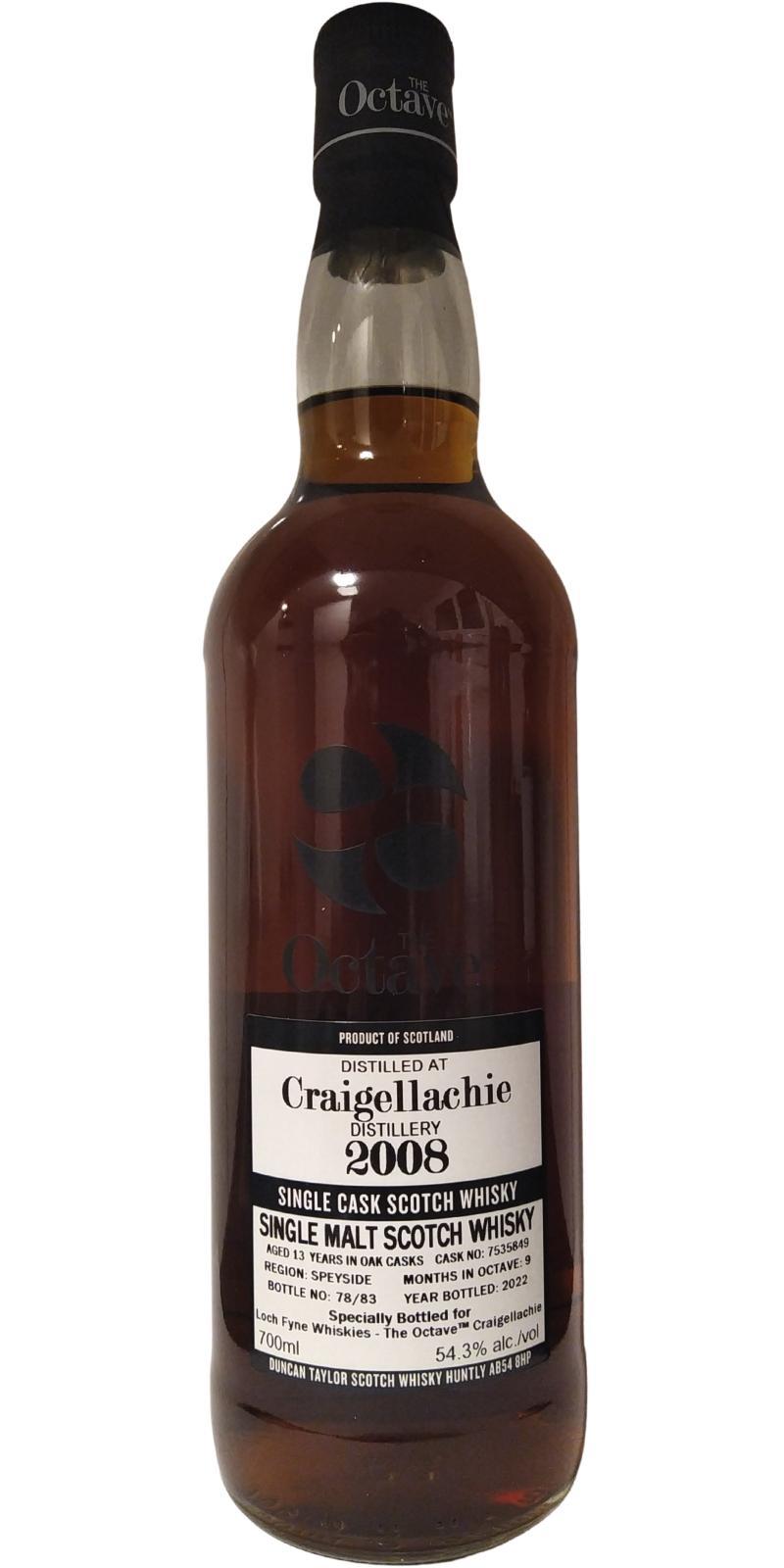 Craigellachie 2008 DT  The Octave