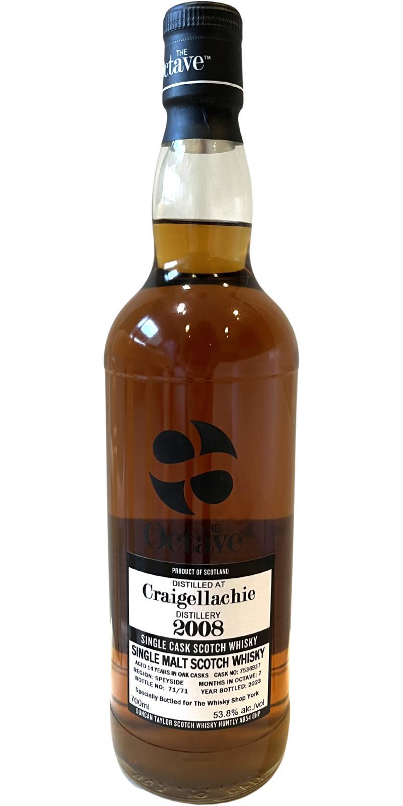 Craigellachie 2008 DT  The Octave