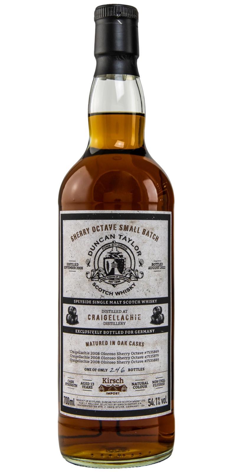 Craigellachie 2008 DT  Sherry Octave Small Batch