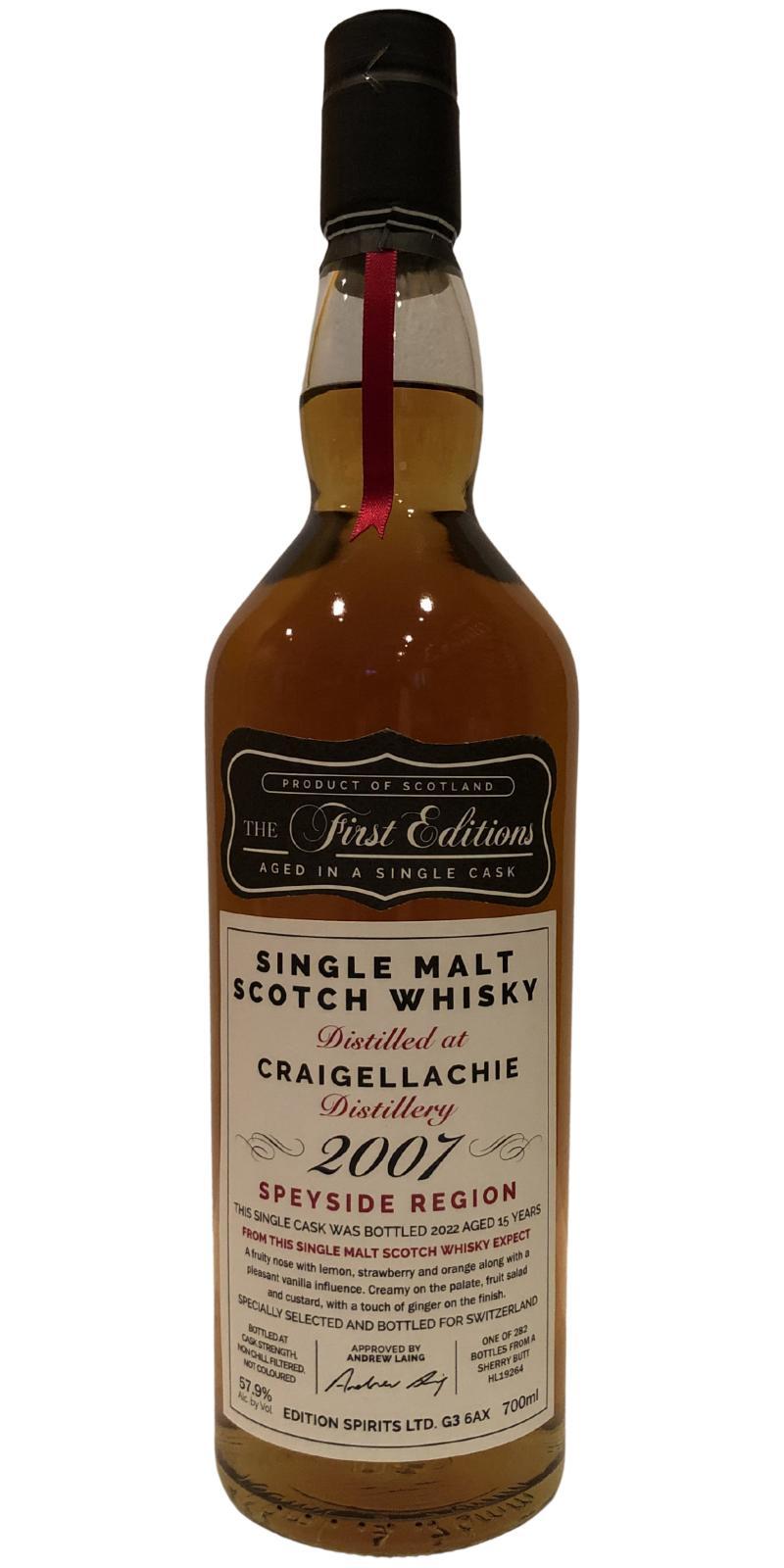 Craigellachie 2007 ED  The First Editions