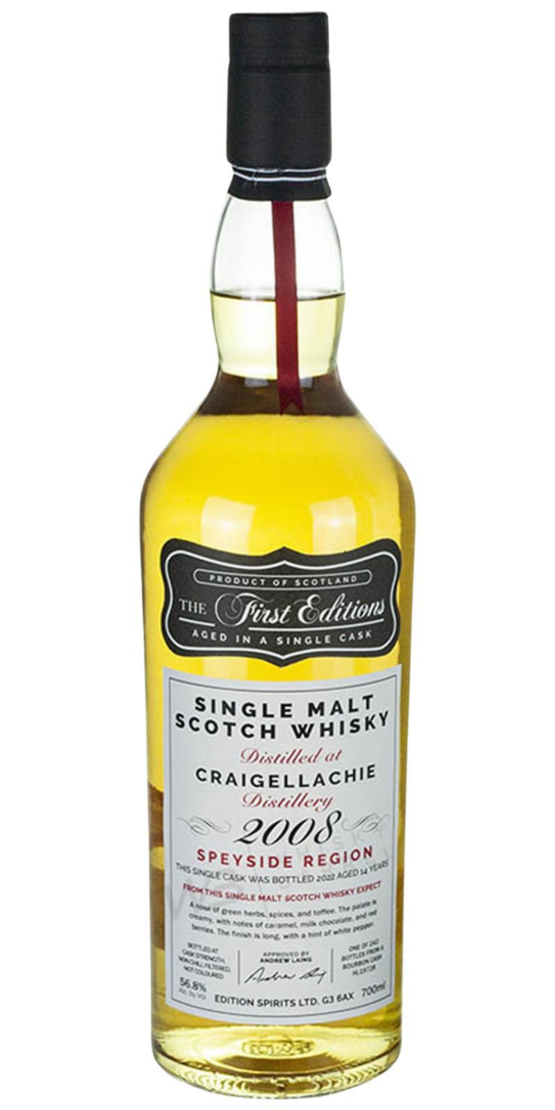 Craigellachie 2008 ED  The First Editions