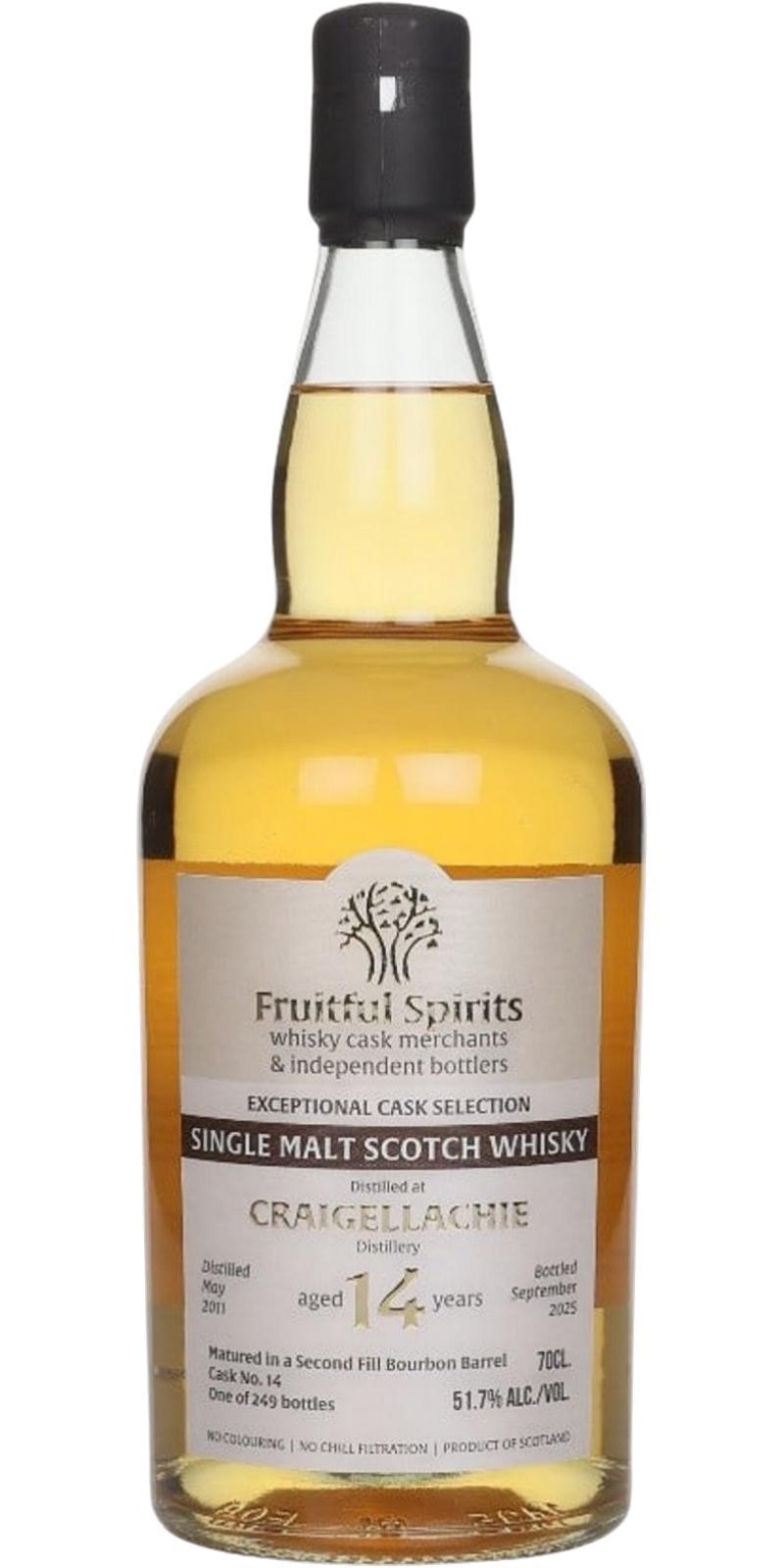 Craigellachie 2011 FrSp  Exceptional Cask Selection