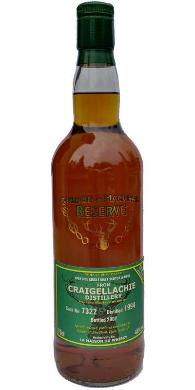 Craigellachie 1994 GM  Reserve - La Maison du Whisky