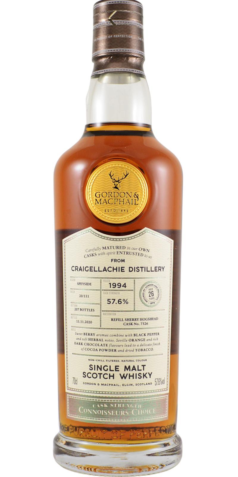 Craigellachie 1994 GM  Connoisseurs Choice - Cask Strength