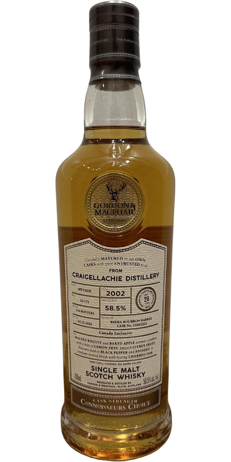Craigellachie 2002 GM  Connoisseurs Choice - Cask Strength