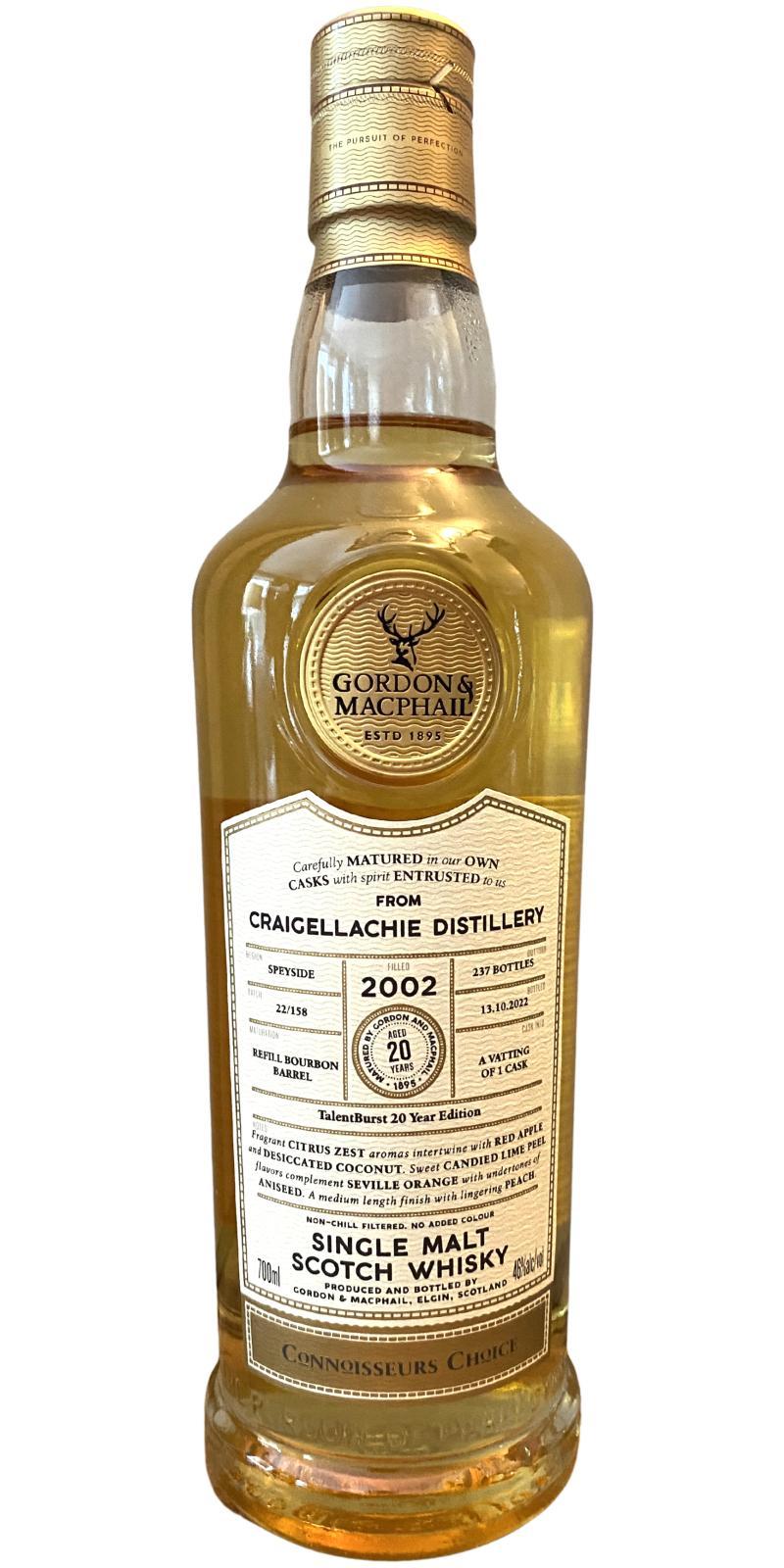 Craigellachie 2002 GM  Connoisseurs Choice